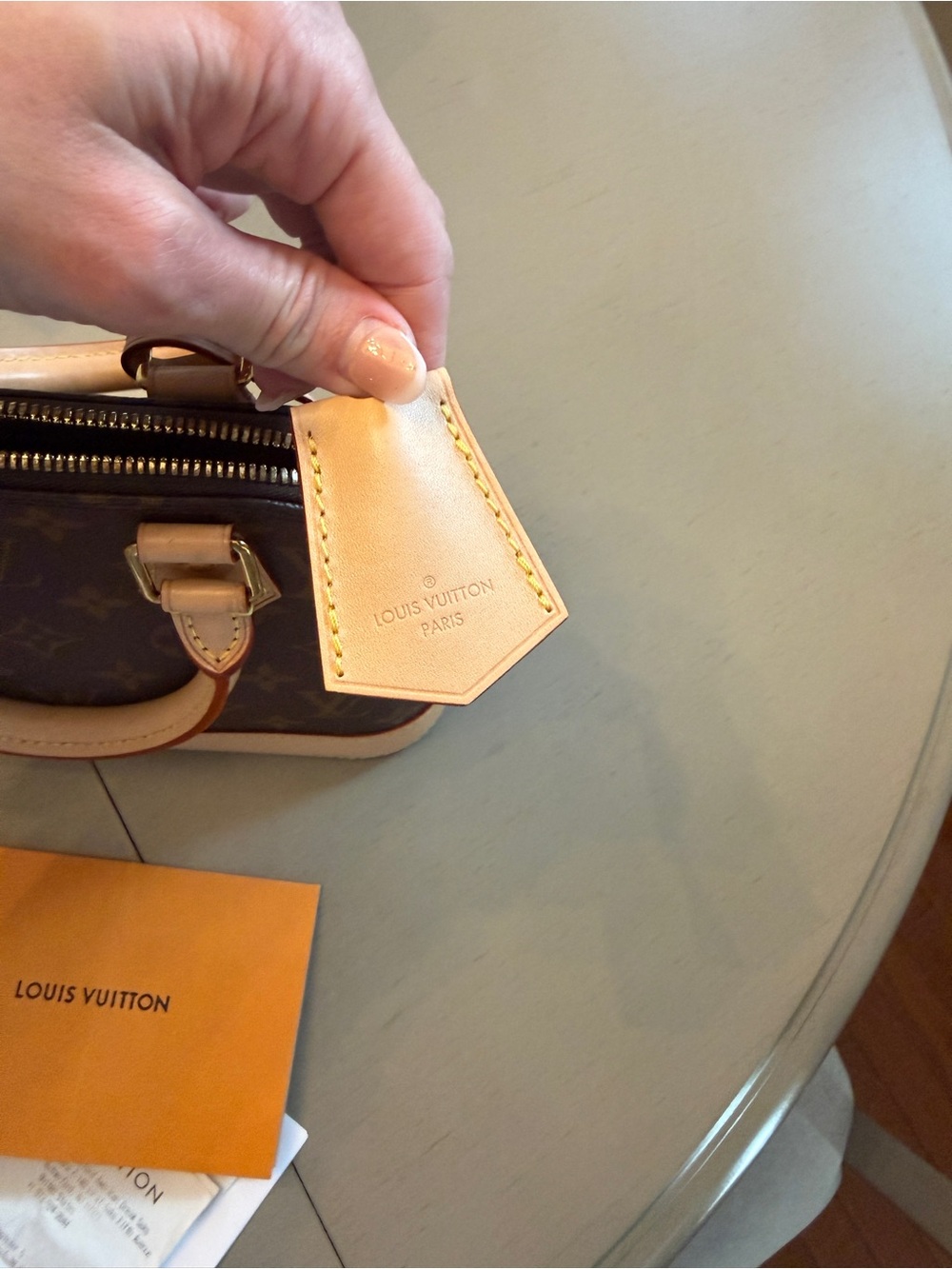 Louis Vuitton Monogram Alma BB Satchel in Brown and Tan with LV adjustable strap - Picture 11 of 16